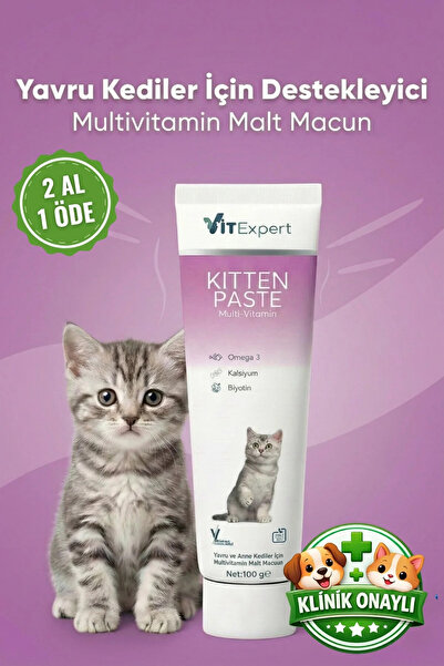 Vitexpert Kitten Paste Yavru Kediler Için Multi Vitamin Bağışıklık Kas Gelişi...