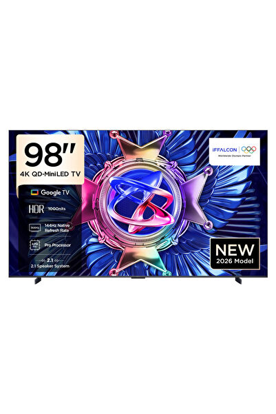 iFFALCON 98U95A 98 İnç Akıllı TV QD-Mini LED Google TV, 144Hz Yenileme Hızı (...