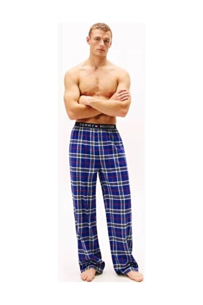 Tommy Hilfiger Φλανέλ Παντελόνι Πυτζάμα με Ζώνη