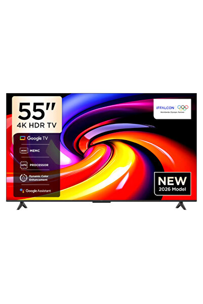 iFFALCON 55U65 55 İnç Akıllı TV 4K UHD HDR 10 Google TV, Dolby Audio (2026 Mo...