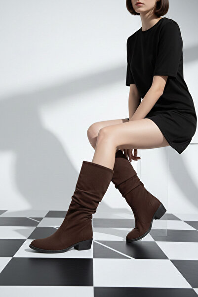 SOHO Hnědé semišové dámské boty a botičky 20886