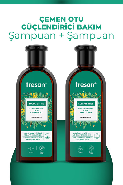 Tresan Çemen Otu Güçlendirici Sülfatsız Şampuan – Dökülme Karşıtı & Hacim (30...