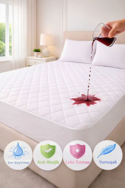 Formeya Protector de saltea Adelya din bumbac matlasat, cu margine completă, ...