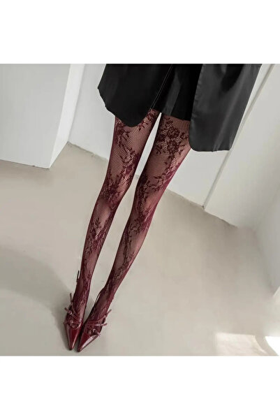 Zess store Chiloți Y2k cu model floral din plasă Zess