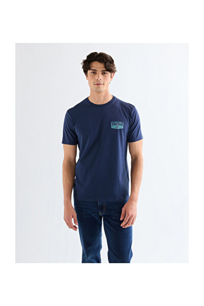 WRANGLER Pánské tričko s potiskem, velikost S, tmavě modré