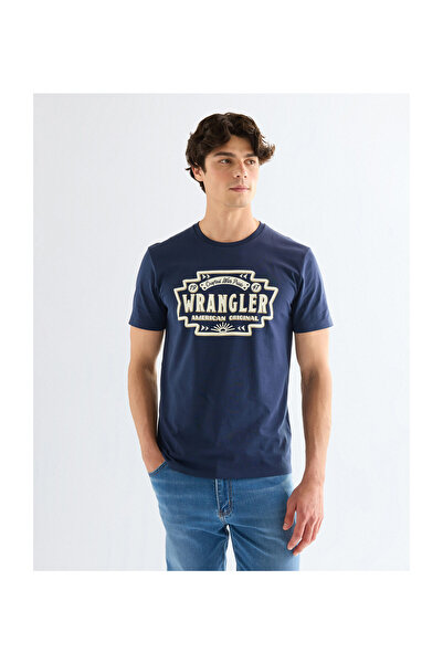 WRANGLER Pánské tričko AMERICANA, tmavě modré (NAVY)