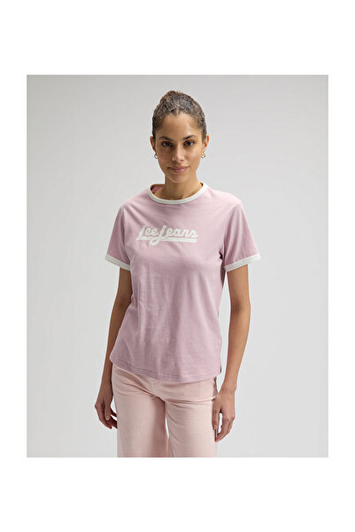 Lee Dámské tričko RINGER, jemná růžová (mauve)