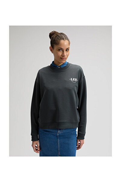 Lee Woman LOGO CREW SWS WASHED BLACK