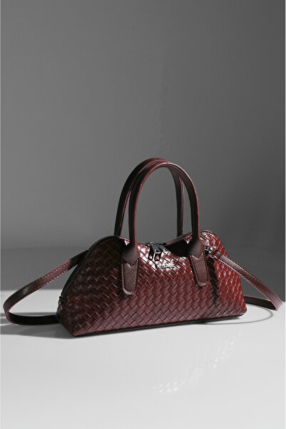 Rimense Women's Burgundy Hand and Shoulder Bag