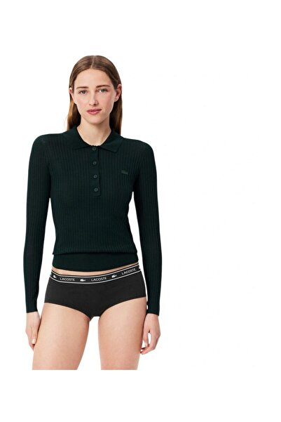 Lacoste Elastické bavlněné šortky s logem v pase - Dámské kalhotky a spodní díly