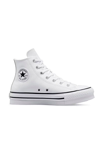 Converse CHUCK TAYLOR ALL STAR EVA LIFT PLATFORM PIELE - ALB/IVORY NATURAL/NEGRU
