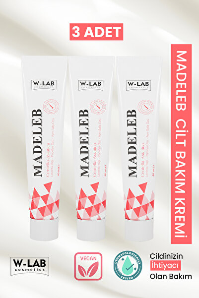W-Lab Kozmetik Madeleb Cilt Bakımı Kremi 3 lü Set