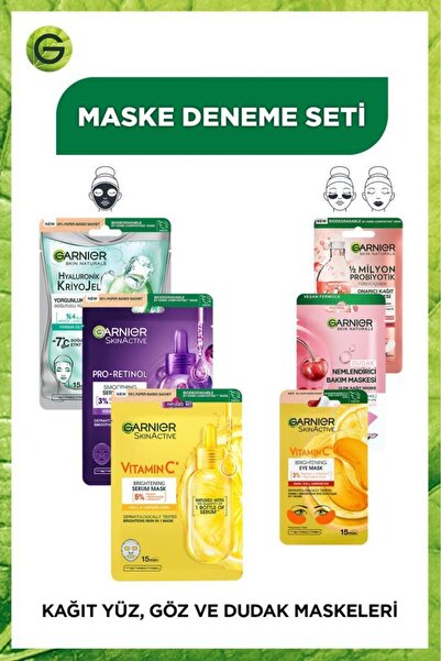 Garnier 6'lı Kağıt Maske Deneme Seti