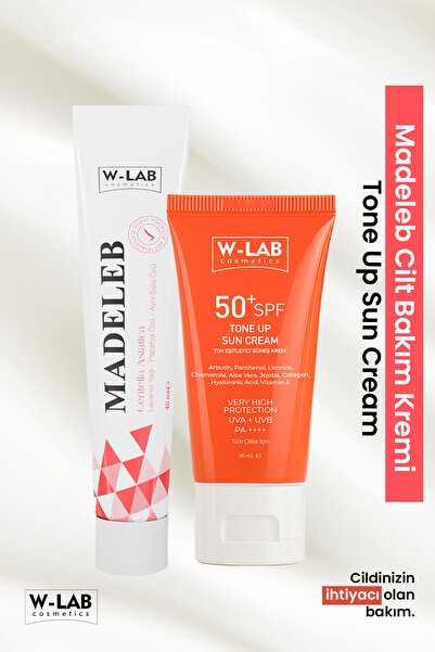 W-Lab Kozmetik Madeleb Krem 40 ml ve W Lab Ton Eşitleyici Güneş Kremi 50+SPF