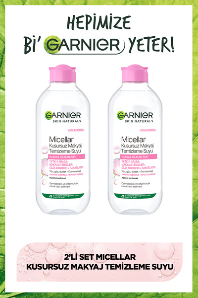 Garnier 2'li Micellar Kusursuz Makyaj Temizleme Suyu 400 ML & Duş Lifi Hediyeli