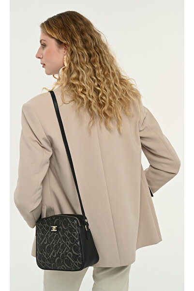 Pierre Cardin Monogram Siyah Kadın Çapraz Omuz Çantası 05PO25Y2518