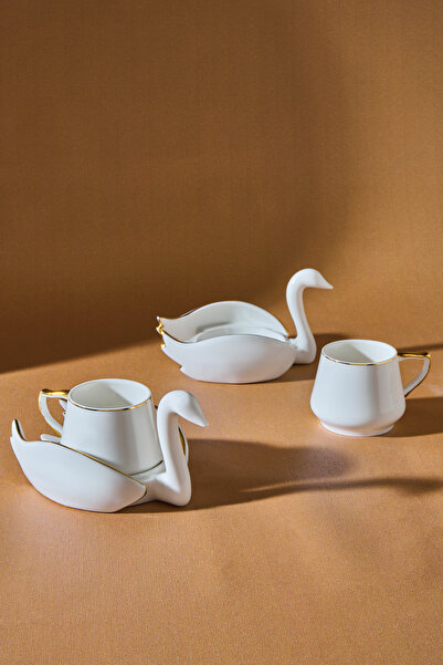 Karaca Kuğu 2 Kişilik Kahve Fincan Takımı 70 Ml