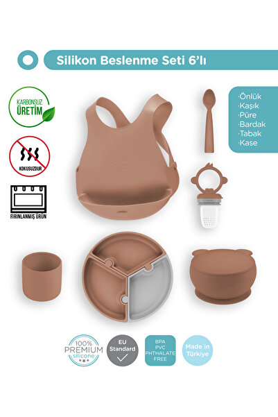 OiOi Puzzle Set 6 Parça Woody Brown