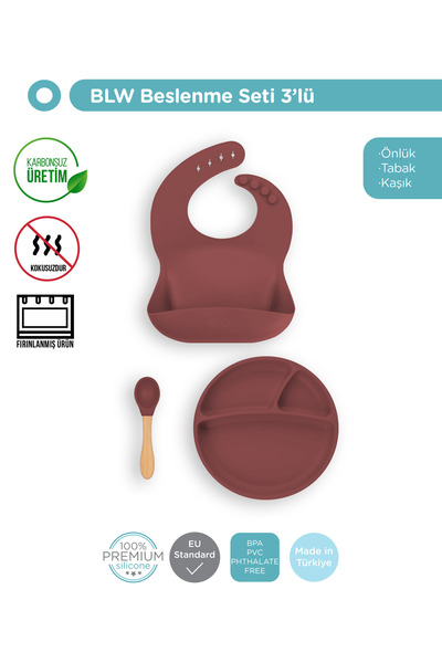 OiOi Blw Beslenme Seti Iı - Tabaklı Velvet Rose