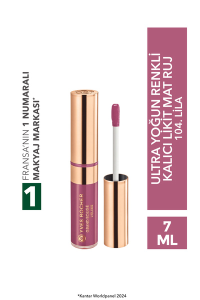 Yves Rocher Ultra Yoğun Renkli Kalıcı Likit Ruj - Mat -104. Lila-19275