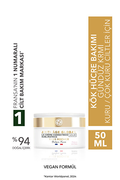 Yves Rocher Yaşlanma Karşıtı Bitkisel Kök Hücre Bakımı Anti-Age Global - Hyal...