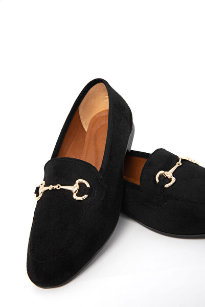 SOHO Black Suede Women's Ballerinas 21240