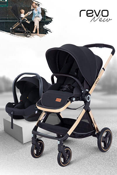 Huggy Revo 5 In 1 Çift Yönlü Travel Sistem Bebek Arabası Siyah