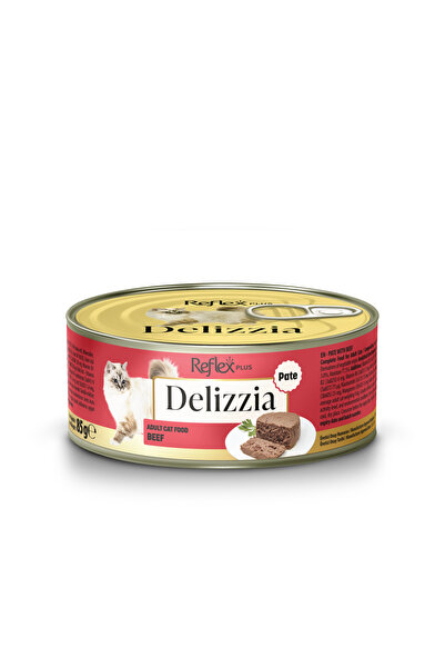 Reflex Plus Delizzia / Kıyılmış Dana Etli Yetişkin Kedi Maması 85g x 12 Adet