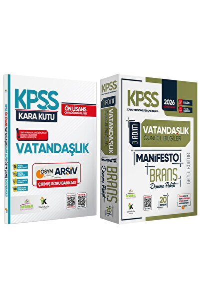 İnformal Yayınları 2026 KPSS Ön Lisans Vatandaşlık Kara Kutu Soru Bankası ve ...