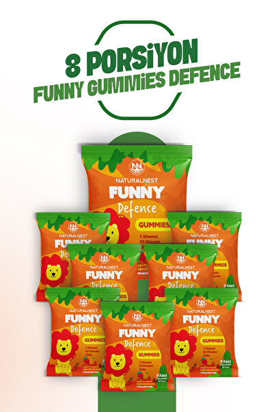 Naturalnest Funny Defence Gummies Set — x8 Defence 64 Çiğnenebilir Jel