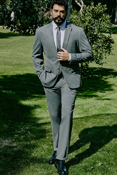 ALTINYILDIZ CLASSICS Altınyıldız Classics Normal Waist Slim Fit Gray Melange ...