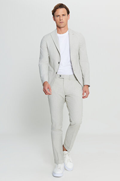 ALTINYILDIZ CLASSICS Altınyıldız Classics Normal Waist Slim Fit Gray - White ...