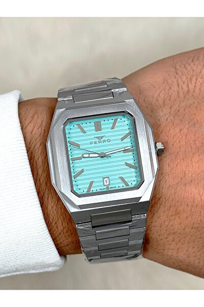 FERRO Gümüş Çelik Kordon Erkek Kol Saati F11653AWT-A15 2 Yıl Garantili Su Geç...