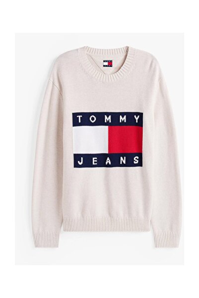 Tommy Jeans 100% bumbac Regular Fit guler rotund Pulover cu logo pentru bărba...