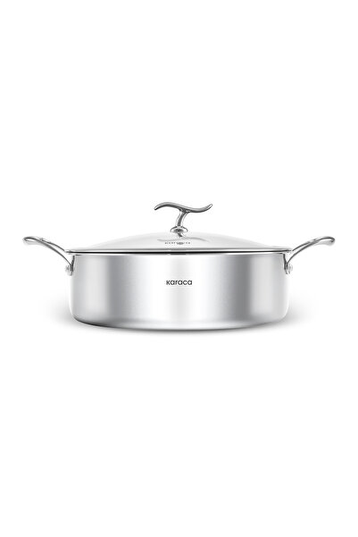 Karaca Plasma Steel 316+ 3Ply Fireproof Non-Stick Steel Karnıyarık Pot 30 cm