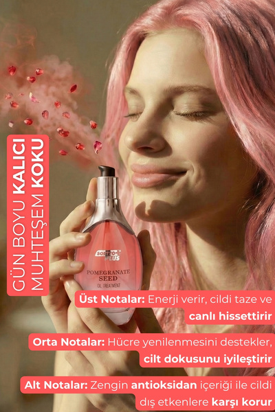 Softto Plus Nar Cilde Parlaklık ve Canlılık Kazandıran Saç Yüz ve Vücut Yağı 120 ml