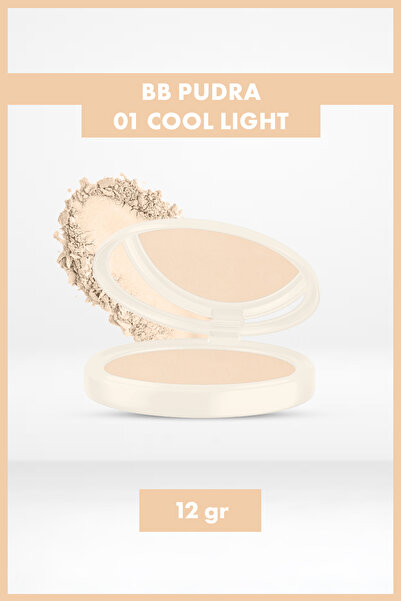 Farmasi Doğal ve Mat Bitişli Kompakt BB Pudra| 01 Cool Light 12 gr
