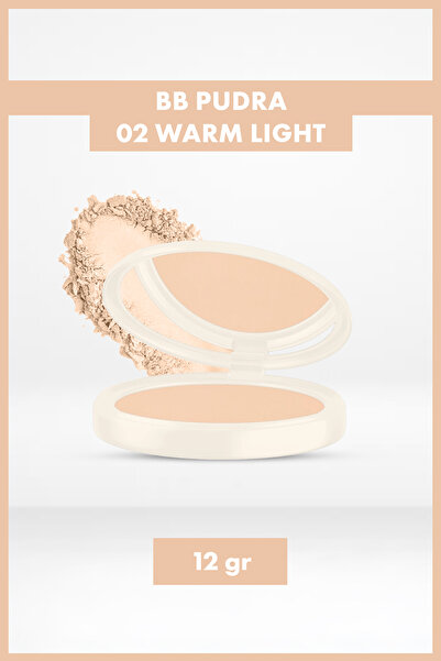 Farmasi Doğal ve Mat Bitişli Kompakt BB Pudra| 02 Warm Light 12 gr