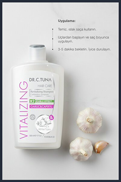 Farmasi Dr. C. Tuna Vitalizing Sarımsak & Capixyl Koparak Dökülen Saçlar Için Canlandırıcı Şampuan 500 ml