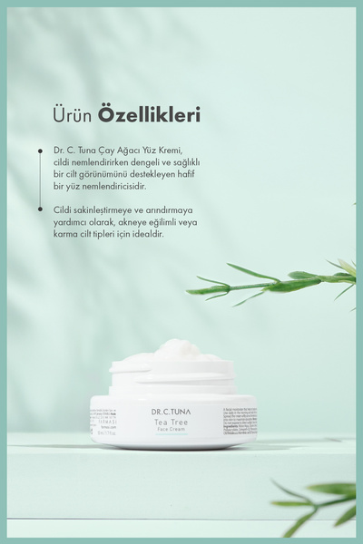 Farmasi Dr. C. Tuna Çay Ağacı Yağı Nemlendirici Yüz Kremi 50 Ml
