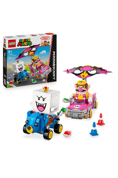 LEGO Super Mario Mario Kart – Wario si King Boo pentru copii cu varsta de 8 +...