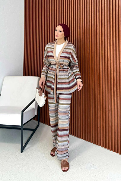 Melike Tatar Σετ Κιμονό με Λεπτομέρεια από Ύφασμα 32-3602