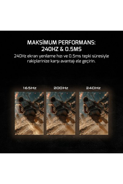 GamePower Kaze T20 27" 240Hz 0.5ms FHD Fast IPS 2x2W Speaker Gaming Monitör (Ölü Pikselde Anında Değişim)