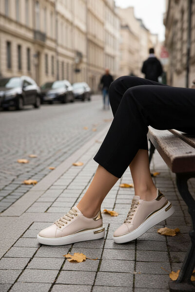 SOHO Beige Damen Sneaker 20810