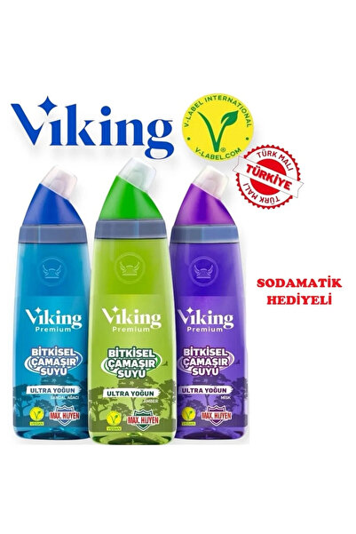 Viking Bitkisel Ultra Yoğun Çamaşır Suyu 3'lü Amber, Misk, Sandal Ağacı+SODAM...