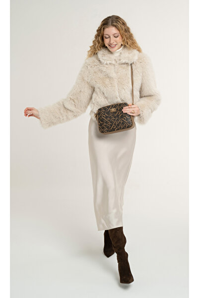 Pierre Cardin Monogram Kahve Kadın Çapraz Omuz Çantası 05PO25Y2518