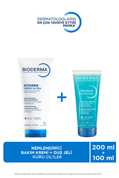 Bioderma Atoderm Kuru Ciltler için Nemlendirici Besleyici Bakım Seti: Duş Jej...