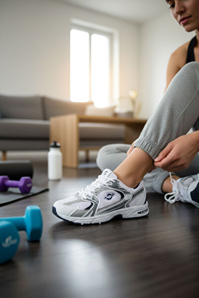 SOHO Weiß-Schwarzer Damen-Sneaker 18753