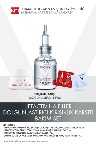 Vichy Cilt Bakım Seti: Liftactiv Dolgunlaştırıcı Serum, Yaşlanma Karşıtı Krem...