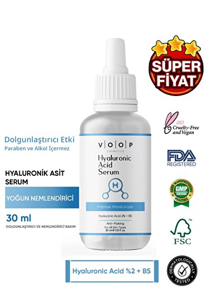 VOOP Hyaluronik Asit Serum B5 30 ml | Yoğun Nemlendirici Cilt Bakım Serumu
